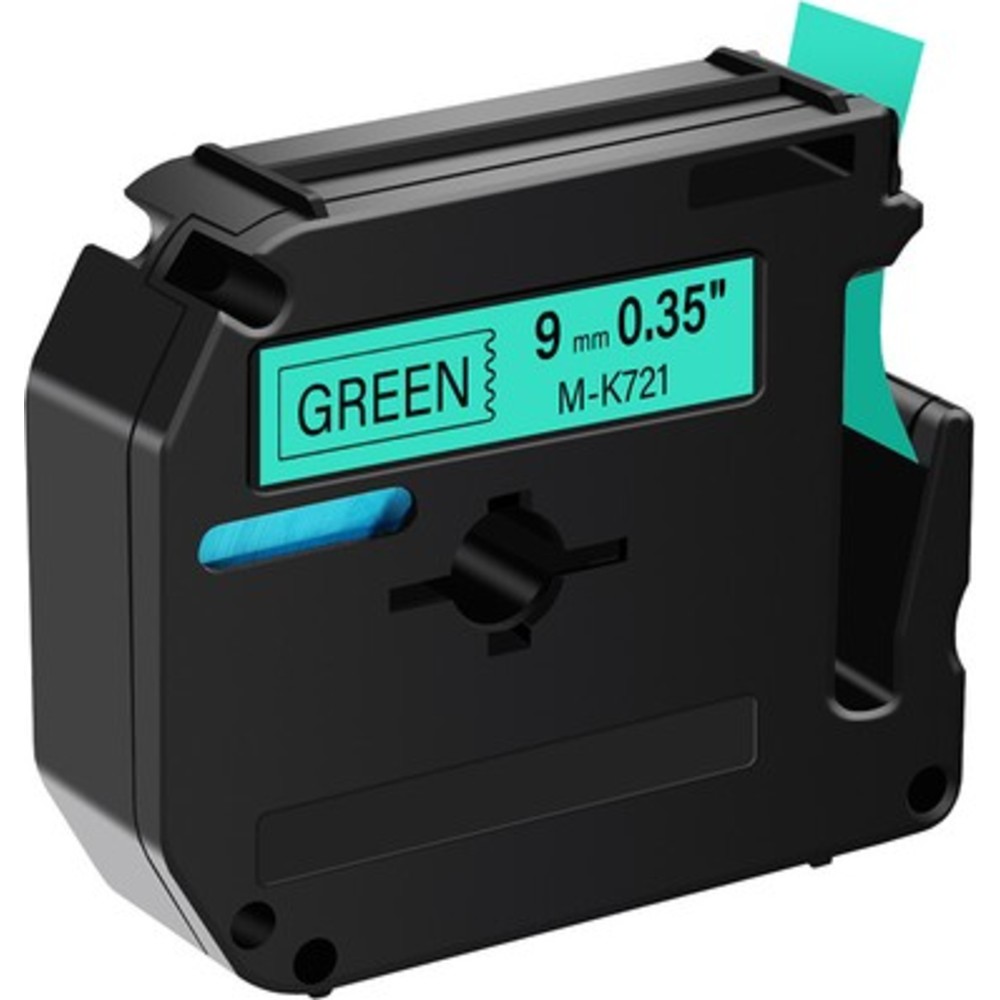 Brother - Label Tape Cassette - Black On Green - 9 mm