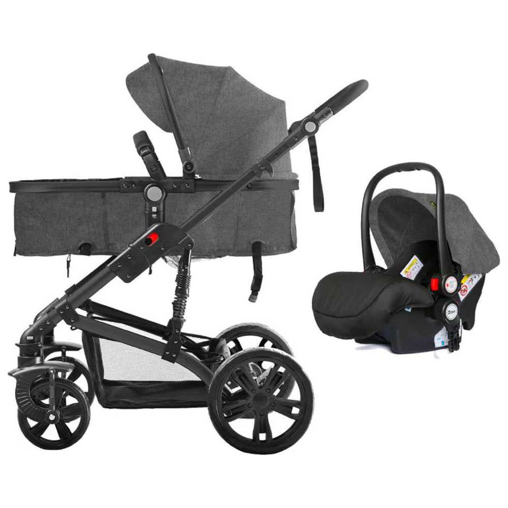 Teknum - 3-in-1 Pram Stroller & Infant Car Seat - Space Grey