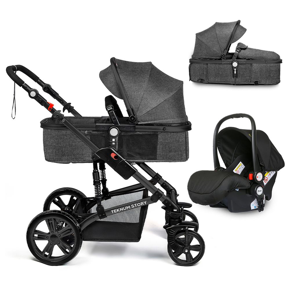 Teknum - 3-in-1 Pram Stroller & Infant Car Seat - Space Grey