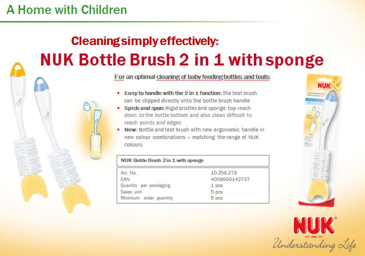 NUK 2-in-1 Bottle Brush with Sponge