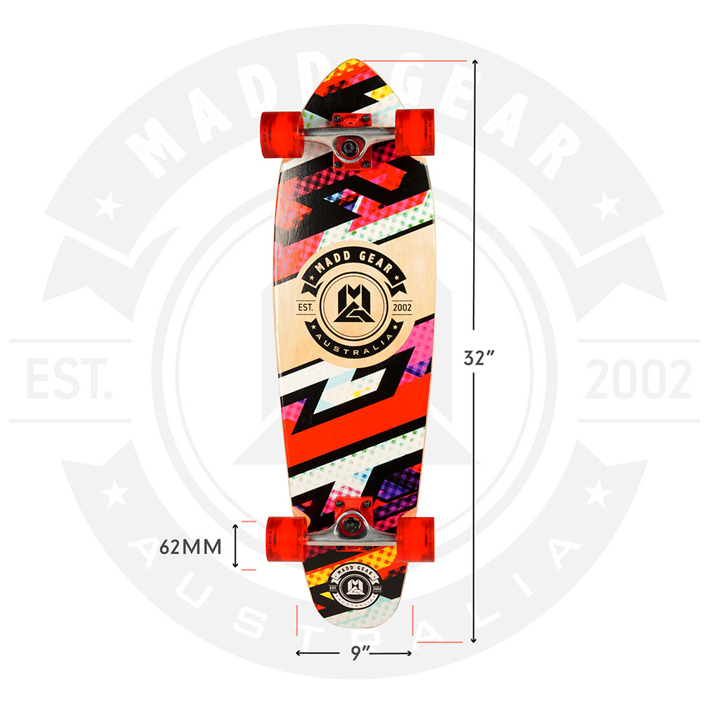 Madd Gear - 32-inch Rip Tide Cruiser Skateboard