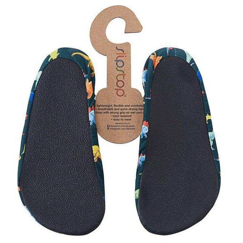 سليب ستوب - حذاء شاطئ مقاوم للانزلاق - ديناصورات - أزرق