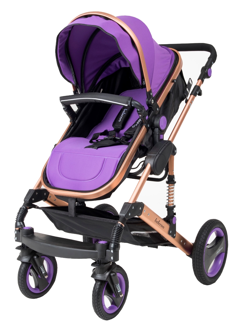 Belecoo 6 Purple - Classic 3 in 1 Pram