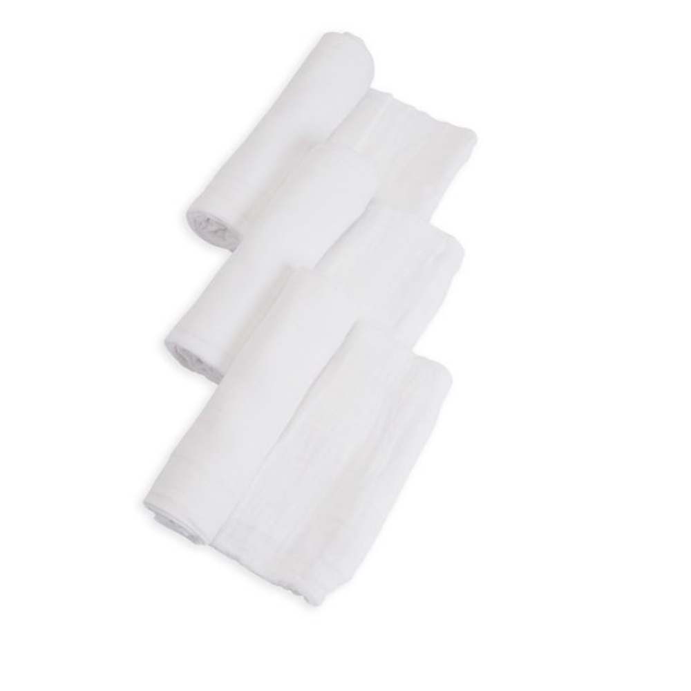 ليتل يونيكورن- مجموعة قماطات قماش شاش أبيض عدد 3