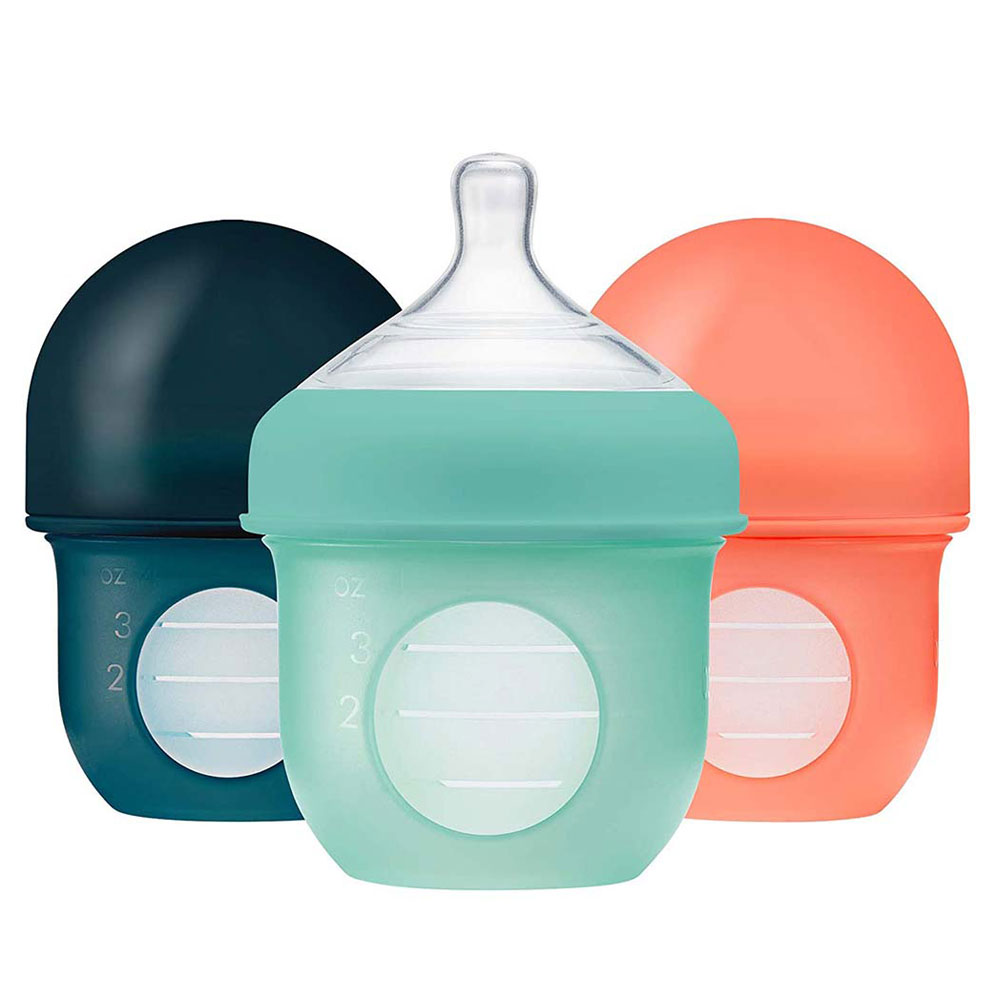 Boon - Nursh Baby Bottle - Pack of 3 - Monochrome - 4oz