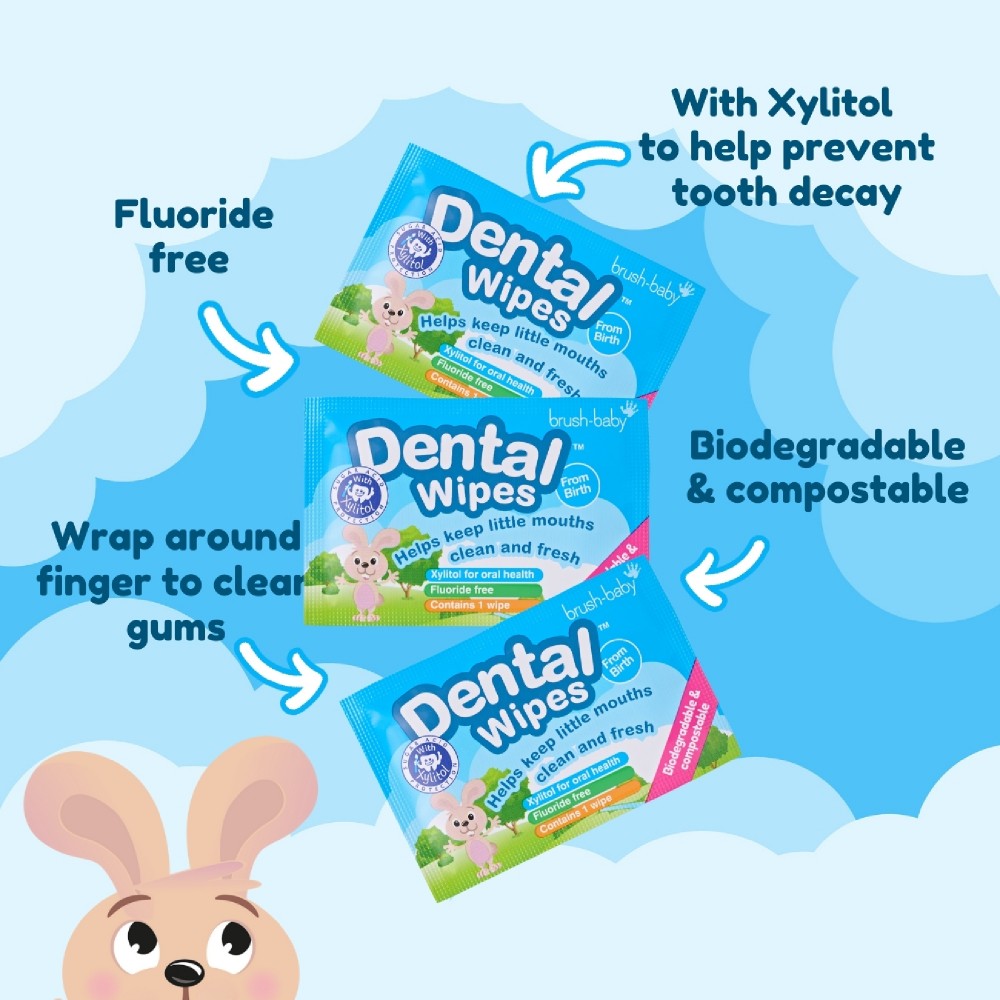 Brush Baby - Dental Wipes Biodegradable 28 Wipes