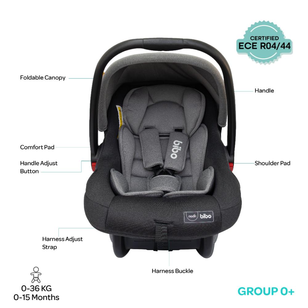 Moon Bibo Baby Car Seat - Grey