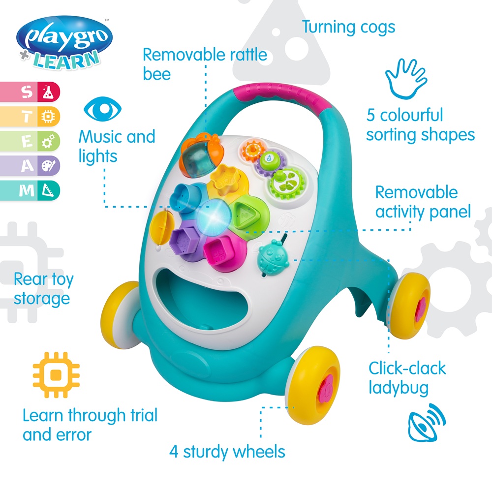 بلاي غرو - مشاية الأنشطة والاكتشاف - موسيقى وأضواء