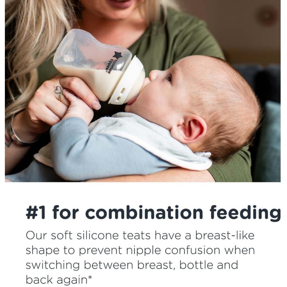 تومي تيبي - حلمة رضّاعة تدفق سريع للأطفال من عمر 6 أشهر فما فوق - عبوة من قطعتين