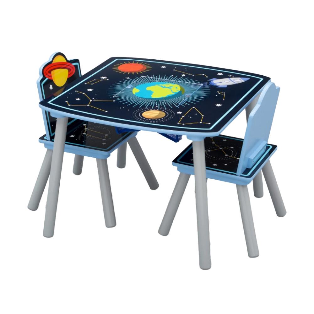 Delta Children - Kids Table & Chair Set - Space Theme with Storage Basket