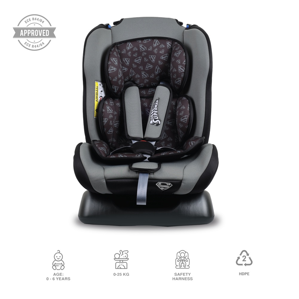 Warner Bros. - 3-in-1 DC Comics Superman Car Seat - Black