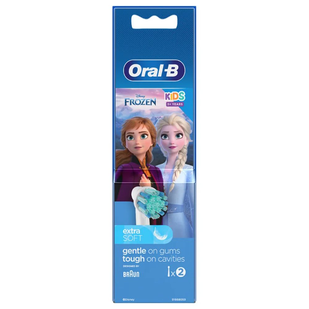 Oral-B - Electric Rechargeable Toothbrush Heads Replacement Refills Frozen Pack Of 2