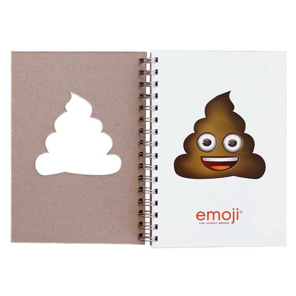 إيموجي - دفتر ملاحظات بوب بنظام التثبيت السلكي مقاس A4 - بني