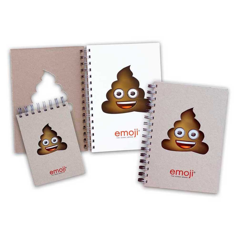 إيموجي - دفتر ملاحظات بوب بنظام التثبيت السلكي مقاس A4 - بني