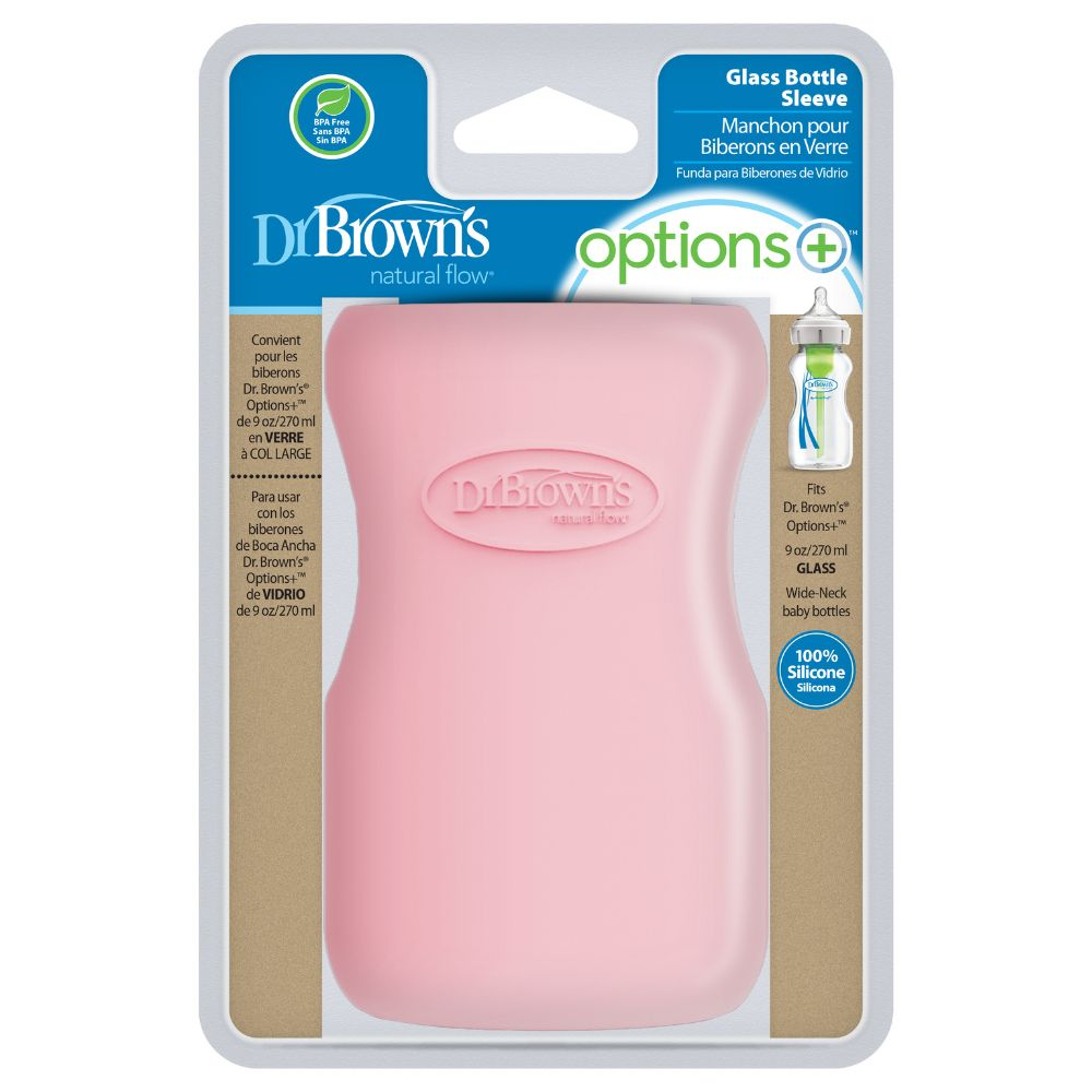 Dr. Brown's - W-N Glass Bottle Sleeve - Pink - 270ml