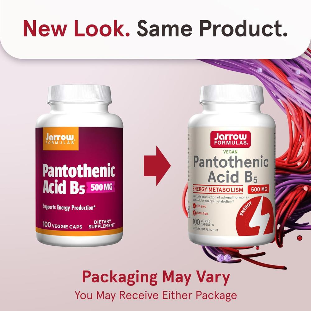  جارو - كبسولات حمض البانتوثينيك ب5 بتركيز 500 ملغ - 100 كبسولة نباتية