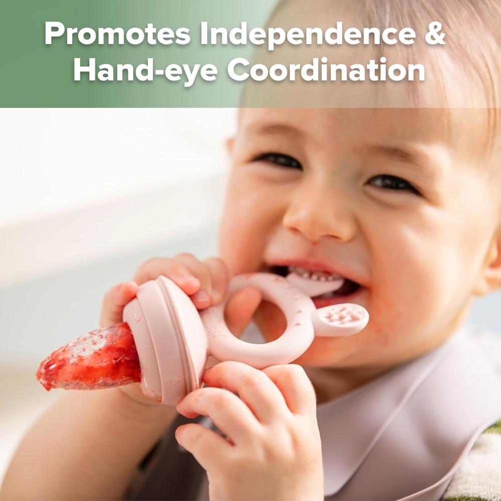 Haakaa - Silicone Pineapply Tray & Feeder With Cover - Blush