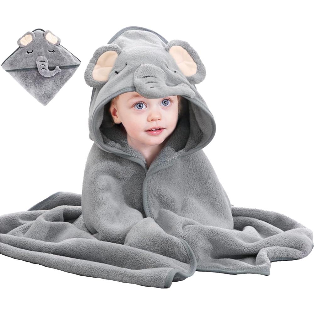 Star Babies - Microfiber Hooded Towel – Grey