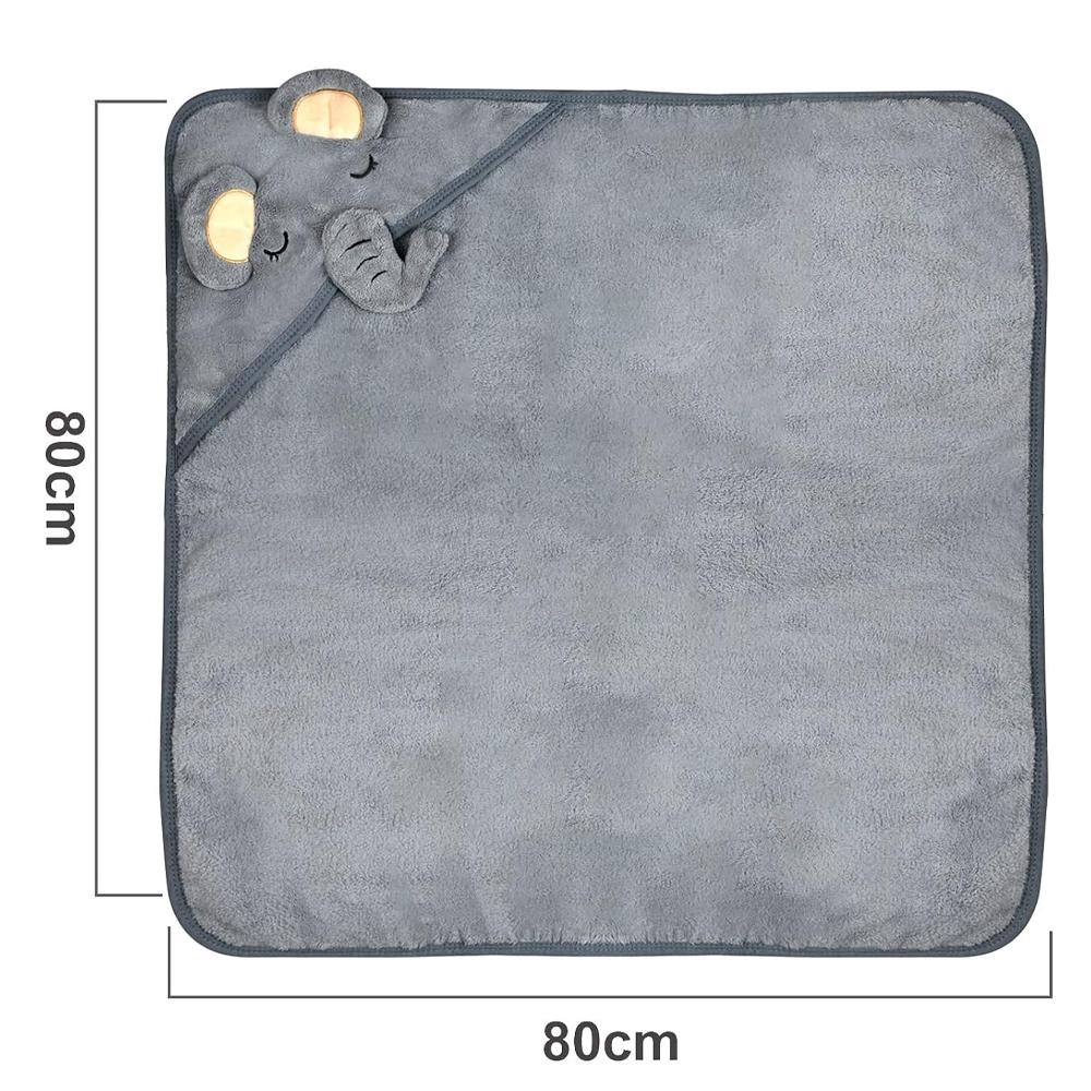 Star Babies - Microfiber Hooded Towel – Grey