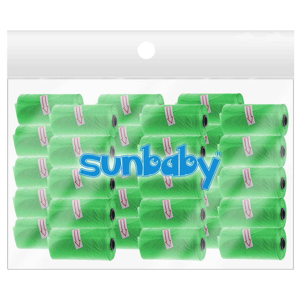 SunBaby - Scented Nappy Bag Pack of 30/450 Bags - Green