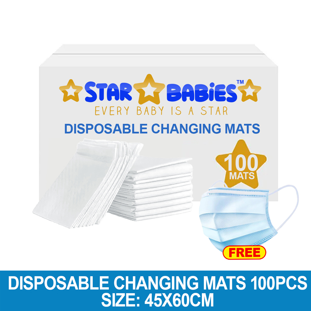 Star Babies White Disposable Changing Mats Pack of 100