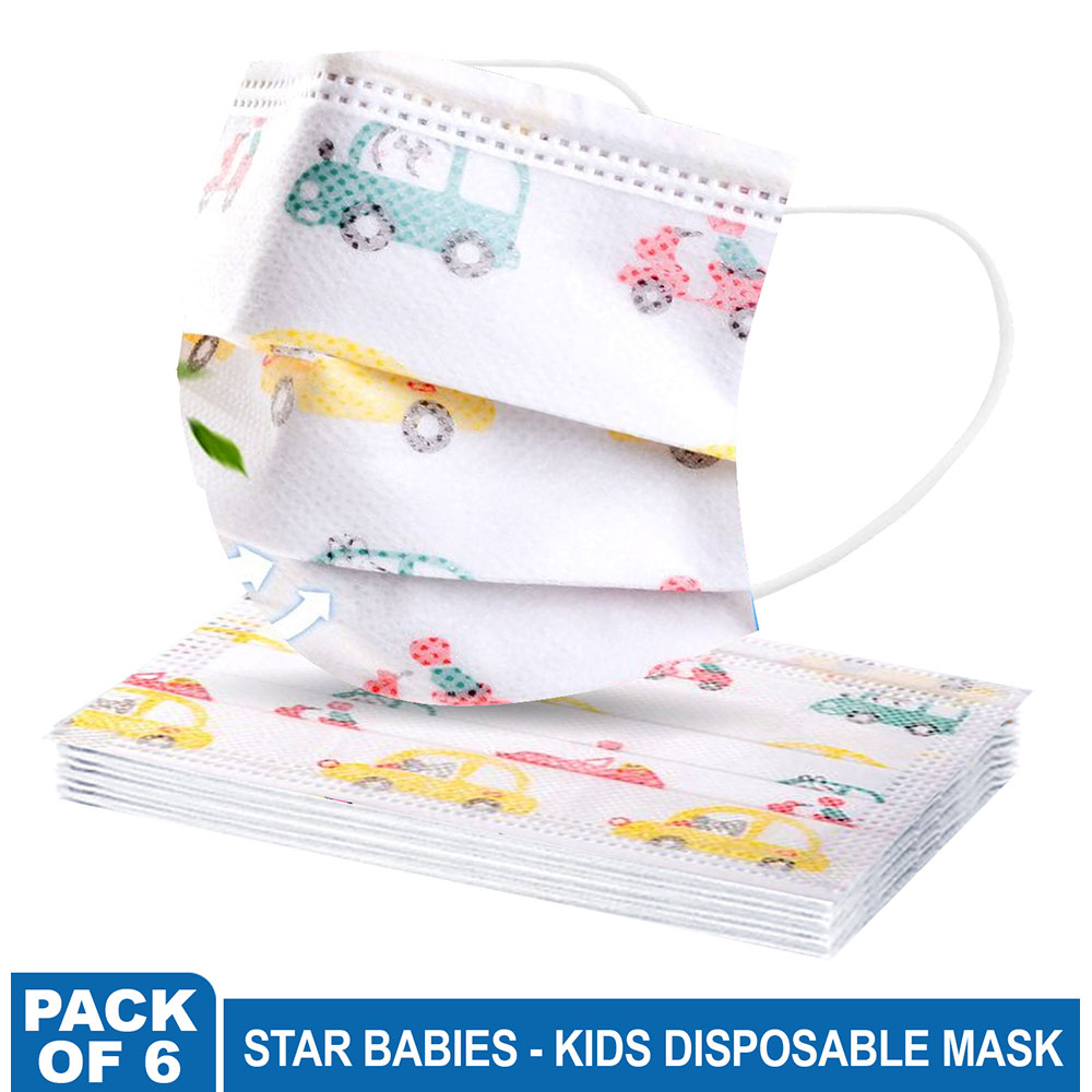 Star Babies - Kids Pack Of 6 Disposable Mask