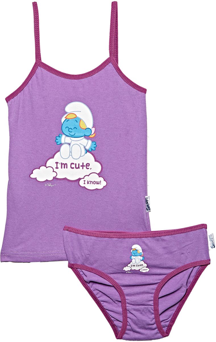The Smurfs - Vest & Underwear Set - Lavender