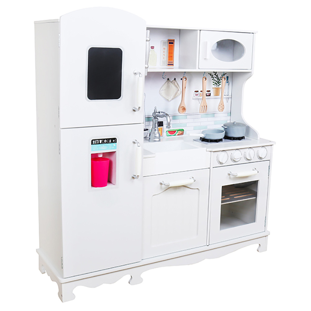 ليتل آنجل - مجموعة مطبخ خشبية للأطفال مجموعة ألعاب مونتيسوري التظاهرية