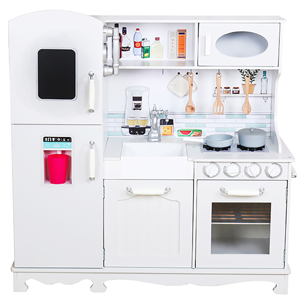 ليتل آنجل - مجموعة مطبخ خشبية للأطفال مجموعة ألعاب مونتيسوري التظاهرية