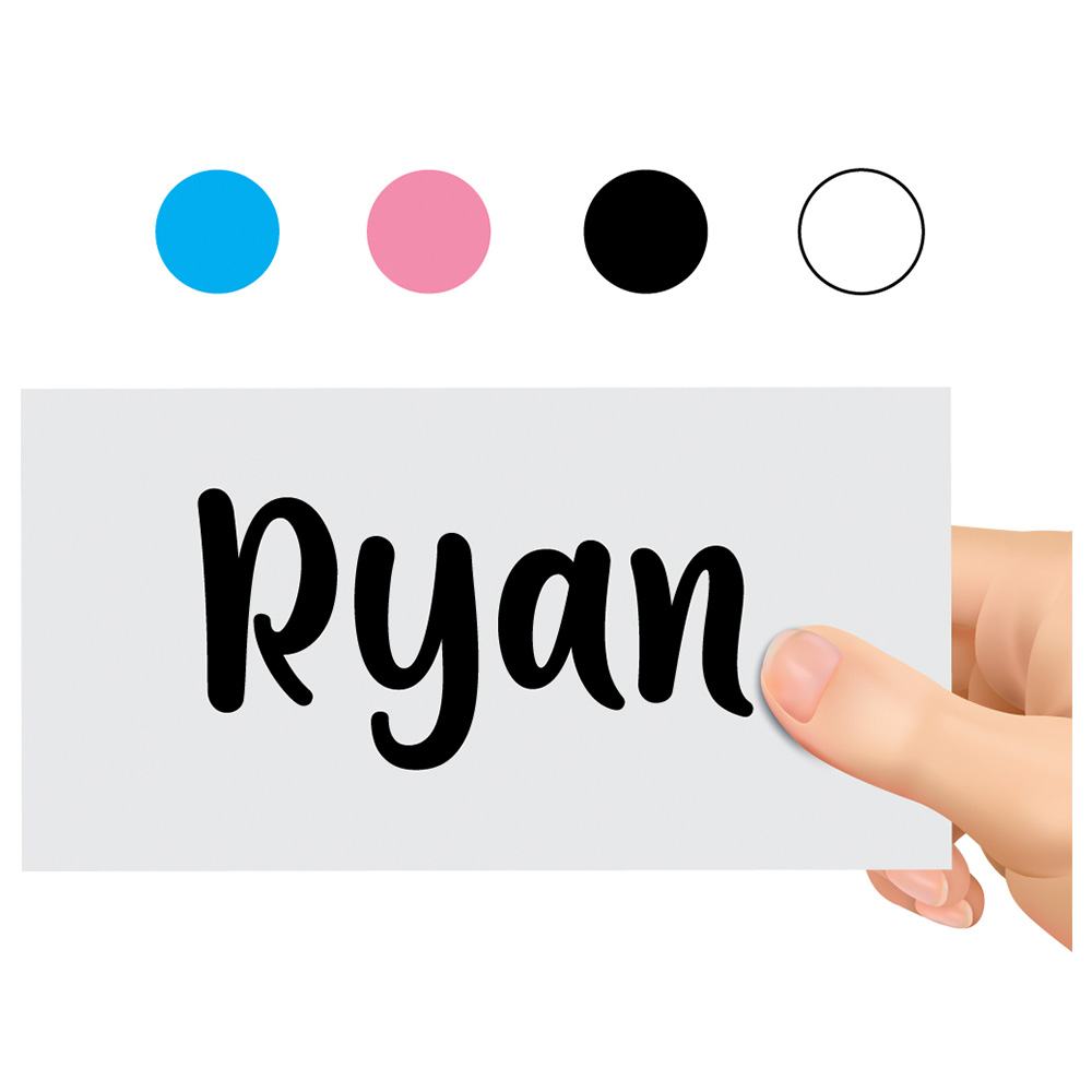 توينكل هاندز - ملصق اسم مخصص للزجاجة - تصميم مائل