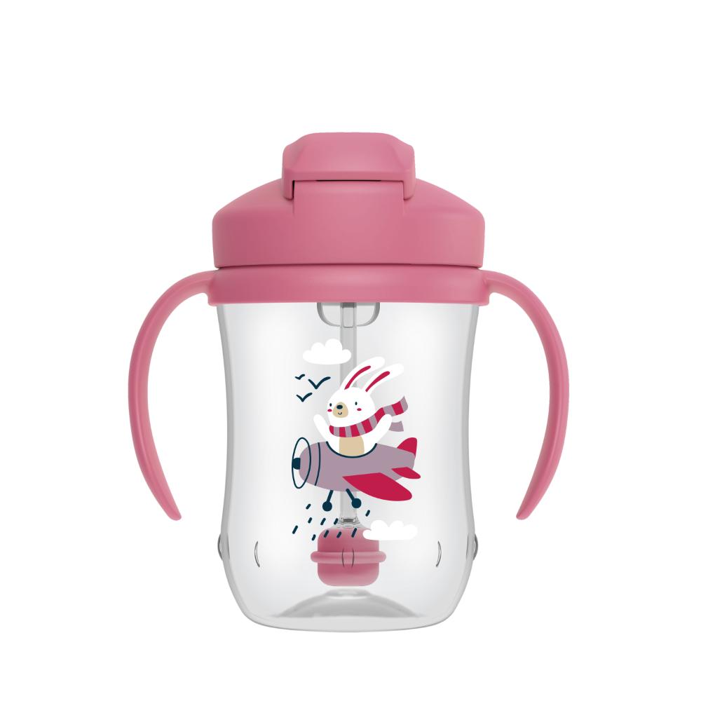 Dr. Brown's - 270 ml Baby's First Straw Cup with Handles - Pink