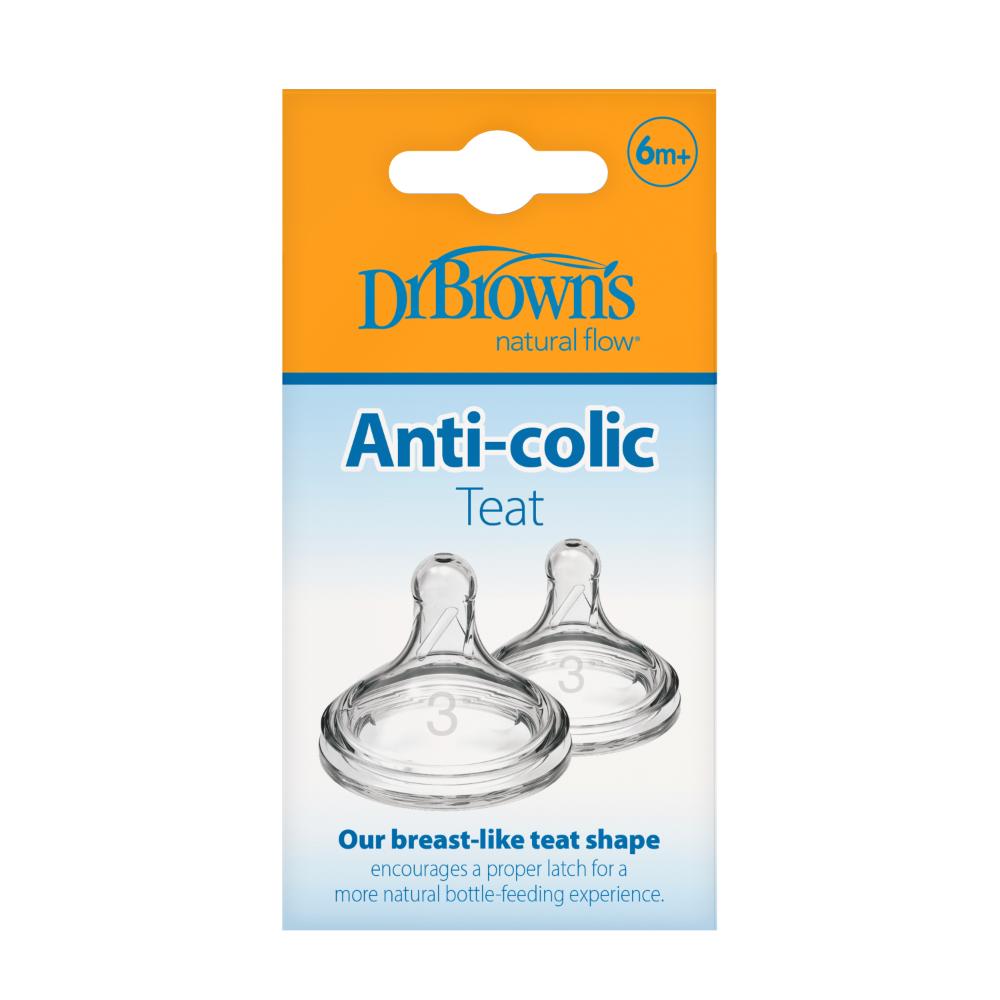 Dr. Brown's - Wide-Neck Silicone Options+ Nipple - Level 3 - Pack of 2