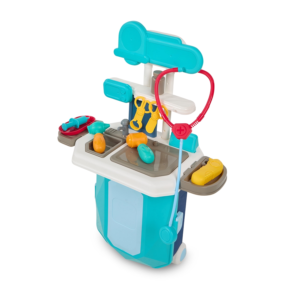 Little Learners Doctor Set in Large Diamond Box - Blue - 18 Pc Set