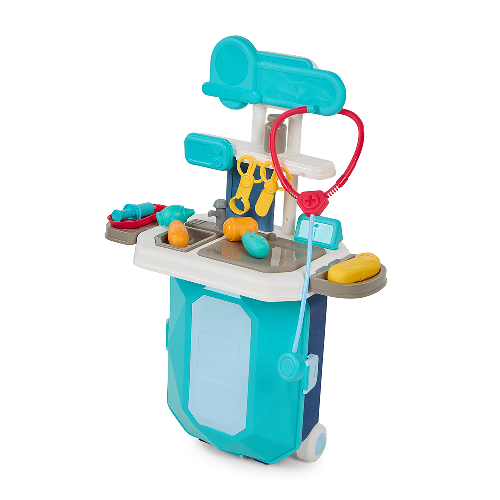 Little Learners Doctor Set in Large Diamond Box - Blue - 18 Pc Set