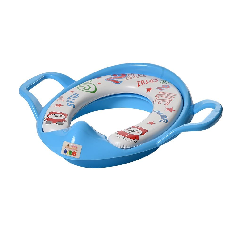 Kiko - Toilet Training Seat With Handle - Blue/Grey