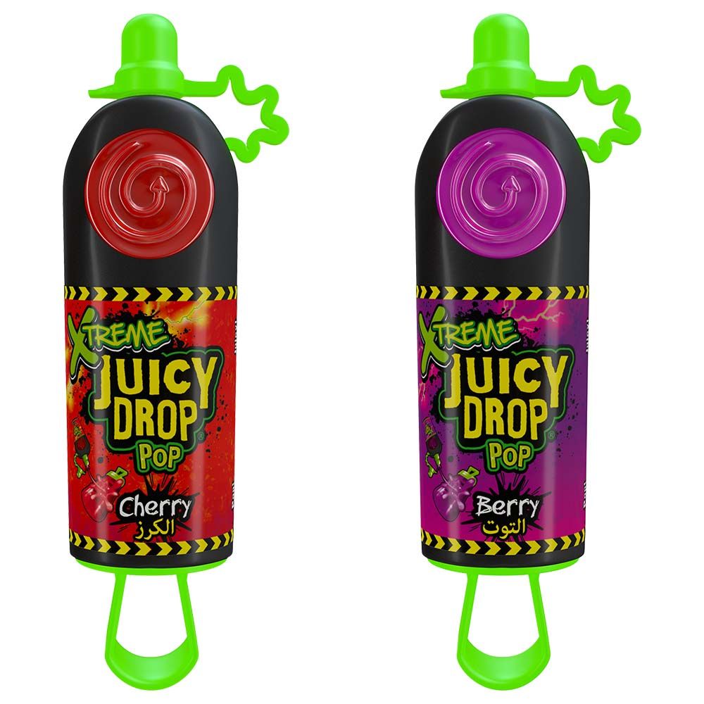 Bazooka Juicy Drop Pop Candy Extreme Sour Berry Cherry