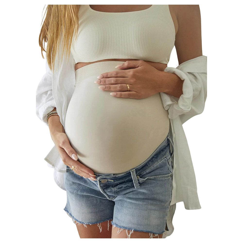 Mums & Bumps - Blanqi - Maternity Belly Support Jeans Shorts