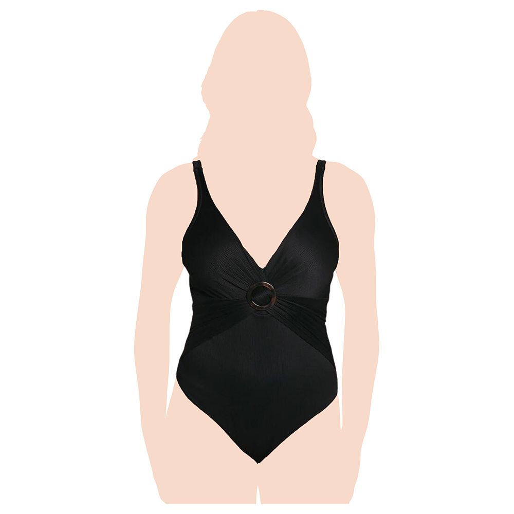 Mums & Bumps - Leonisa - Classic Shaping Swimsuit In Ribbed Fabric