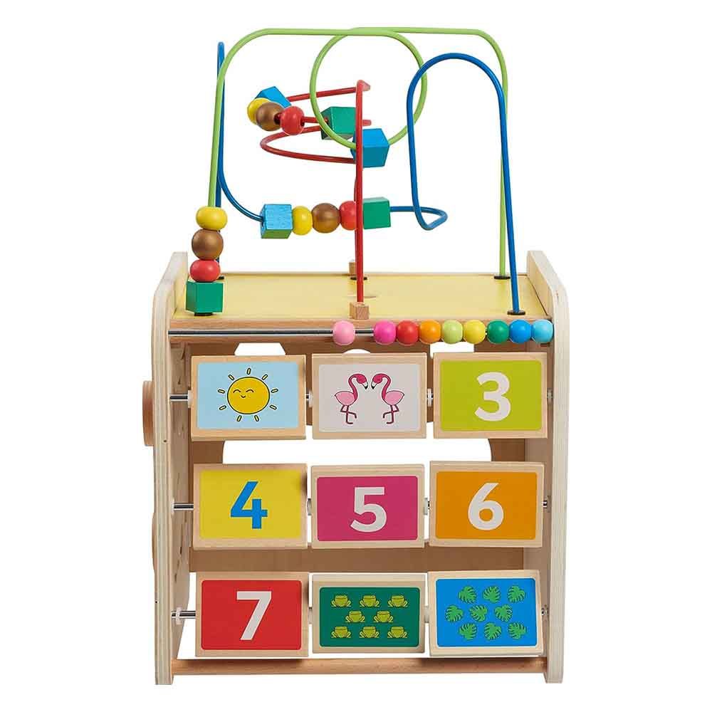 Elc wooden hot sale activity cube