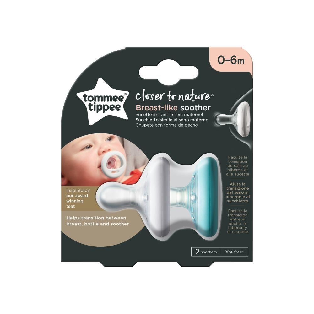 Tommee Tippee - Breast Like Soother 0-6M - Pack of 2