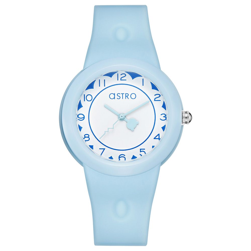 Astro Japan Pc21 Movement Polyurethane Strap Analog Display Watch Sky Blue