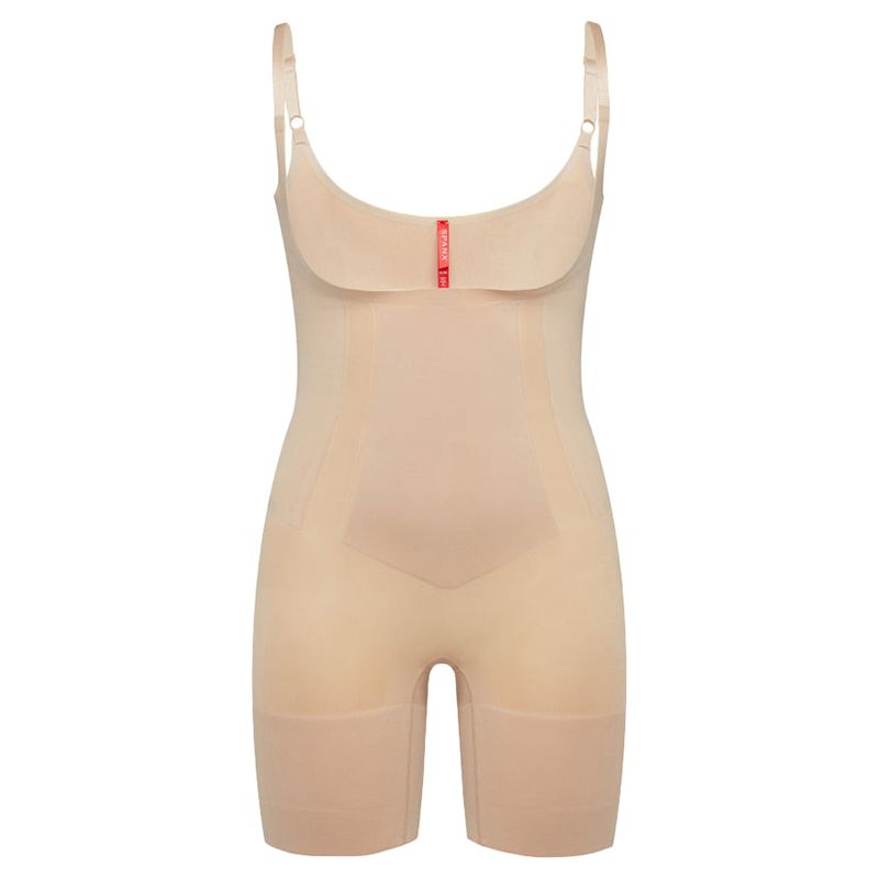 Klynn-Spanx - Open Bust Mid Thigh Body Suit - Nude