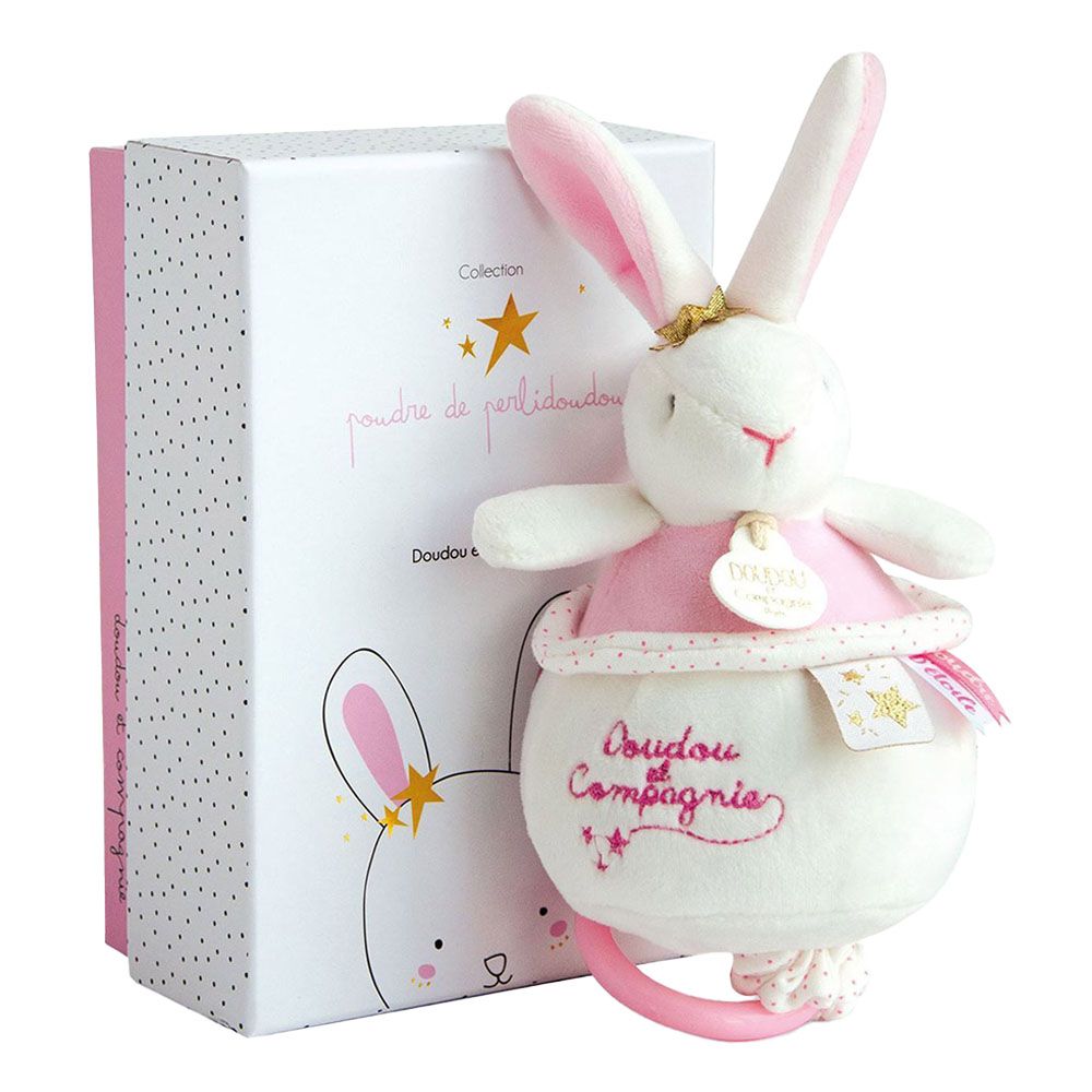 Doudou Et Compagnie Star Bunny Music Toy Pink 14cm