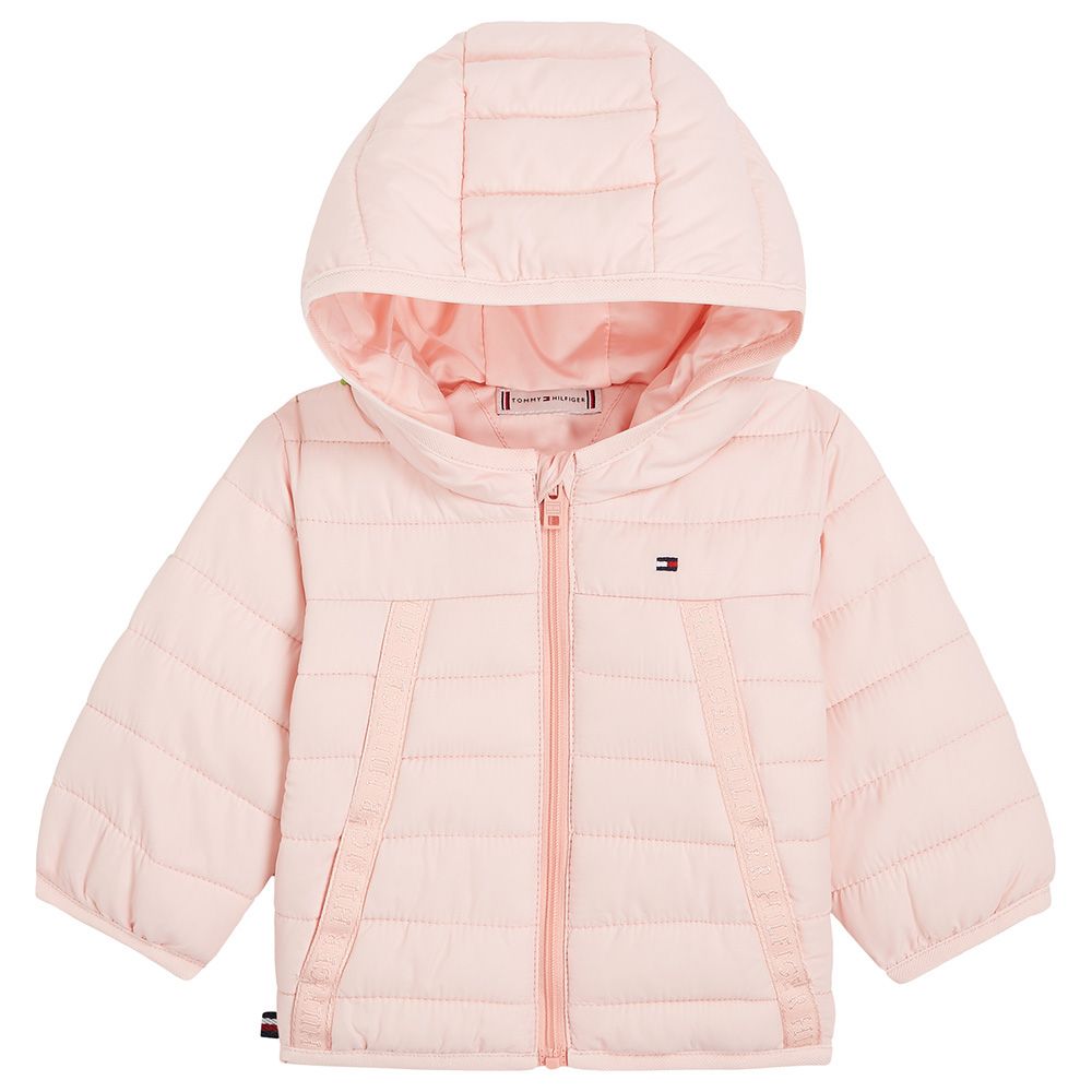 Tommy Hilfiger Baby Monotype Tape Puffer Jacket Pink