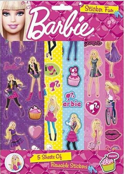 Barbie top silhouette stickers