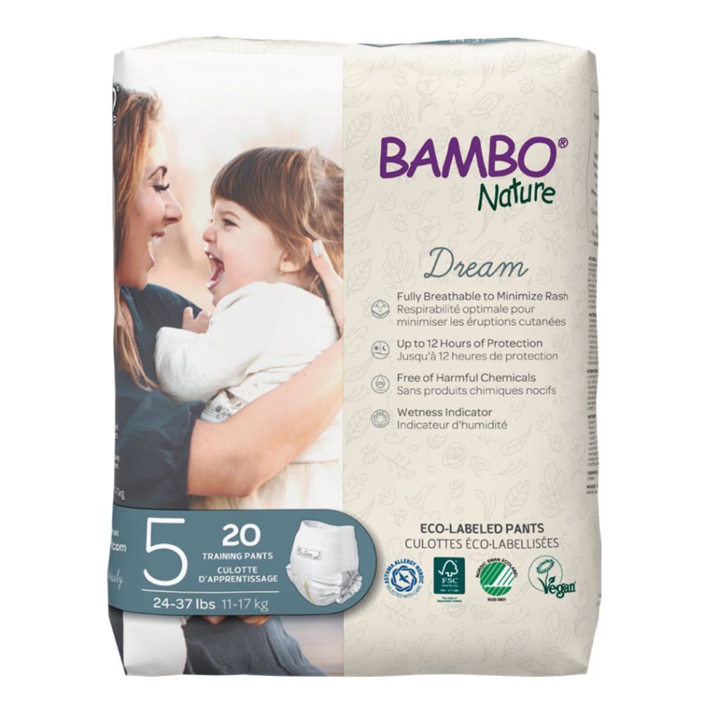 Bambo Nature Eco Friendly Diaper Pants Size 5 12 18kg 20 Count