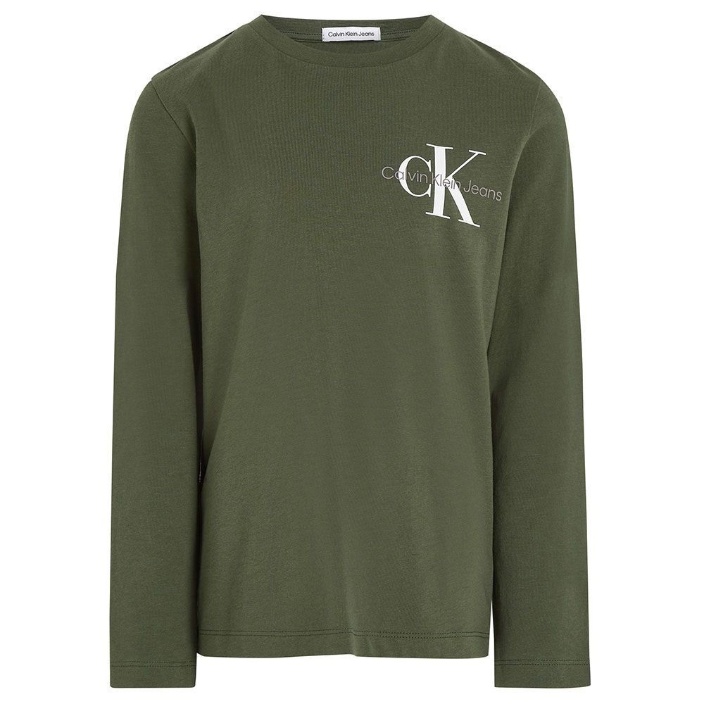 Calvin Klein Boys Monogram Long Sleeves T Shirt Thyme