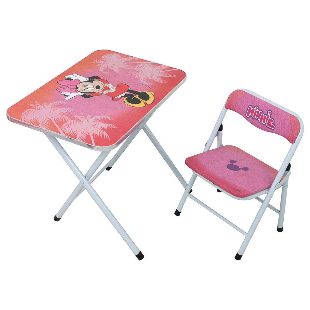 Minnie mouse folding online table and chair set