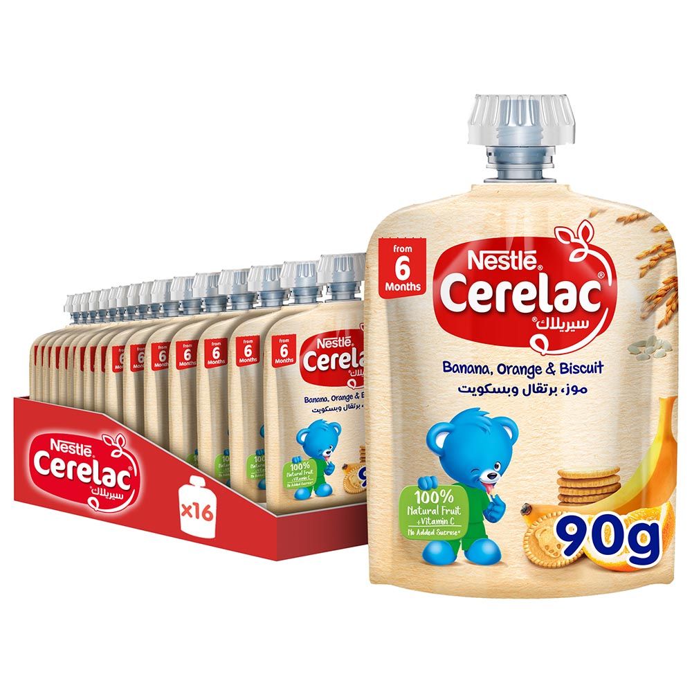 Nestle Cerelac - Fruits & Vegetables Puree Pouch - 16pcs - 90 g