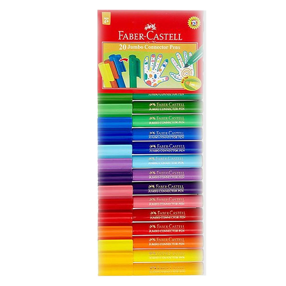Faber Castell Connector Pens 30 Pack Multicoloured